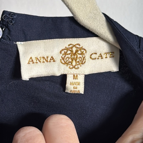 Harriet Dress Navy Poplin Anna Cate MEDIUM - Picture 5 of 8